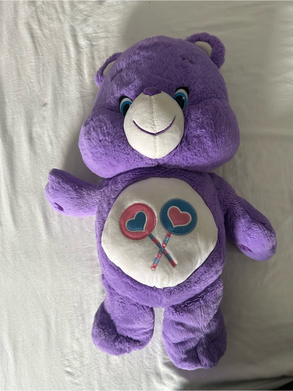 Care Bears Purple Plush with Heart Lollipop Belly Appliqué
